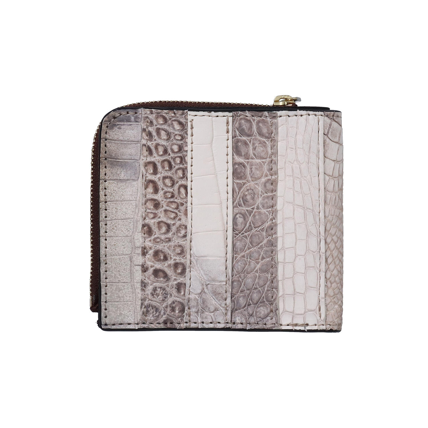 MOQUIP(モキップ)|クロコダイル パッチワーク 2つ折り財布|日本革市