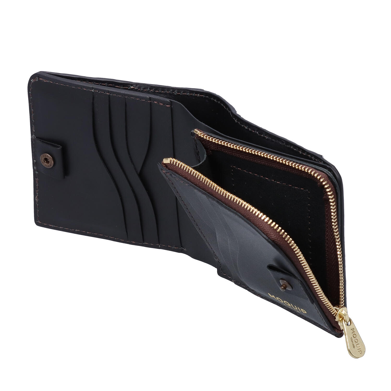 MOQUIP(モキップ)|クロコダイル パッチワーク 2つ折り財布|日本革市