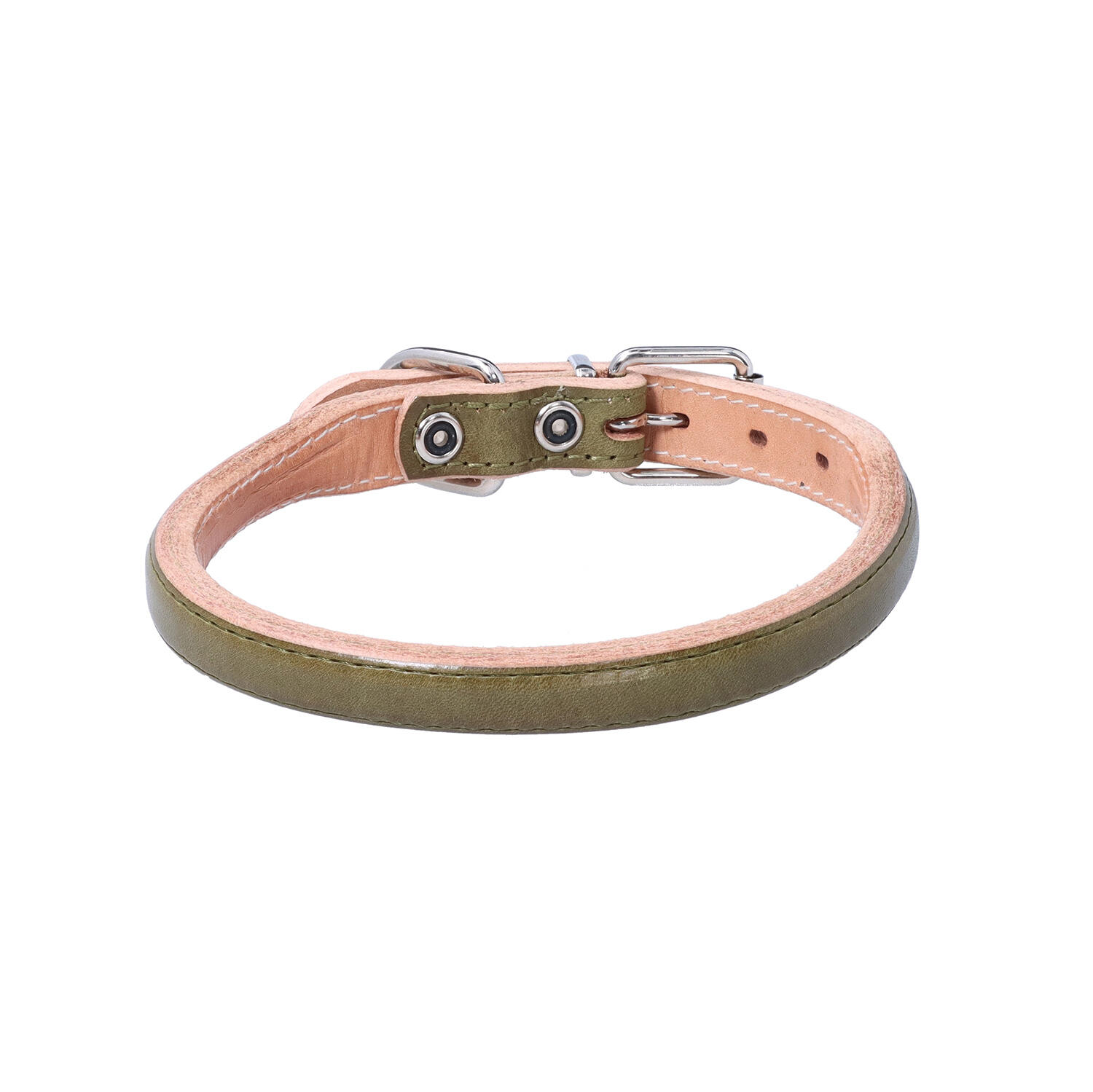 Whose Leather(フーズレザー)|ヌメ革 4号 小型犬用 丸首輪|日本革市