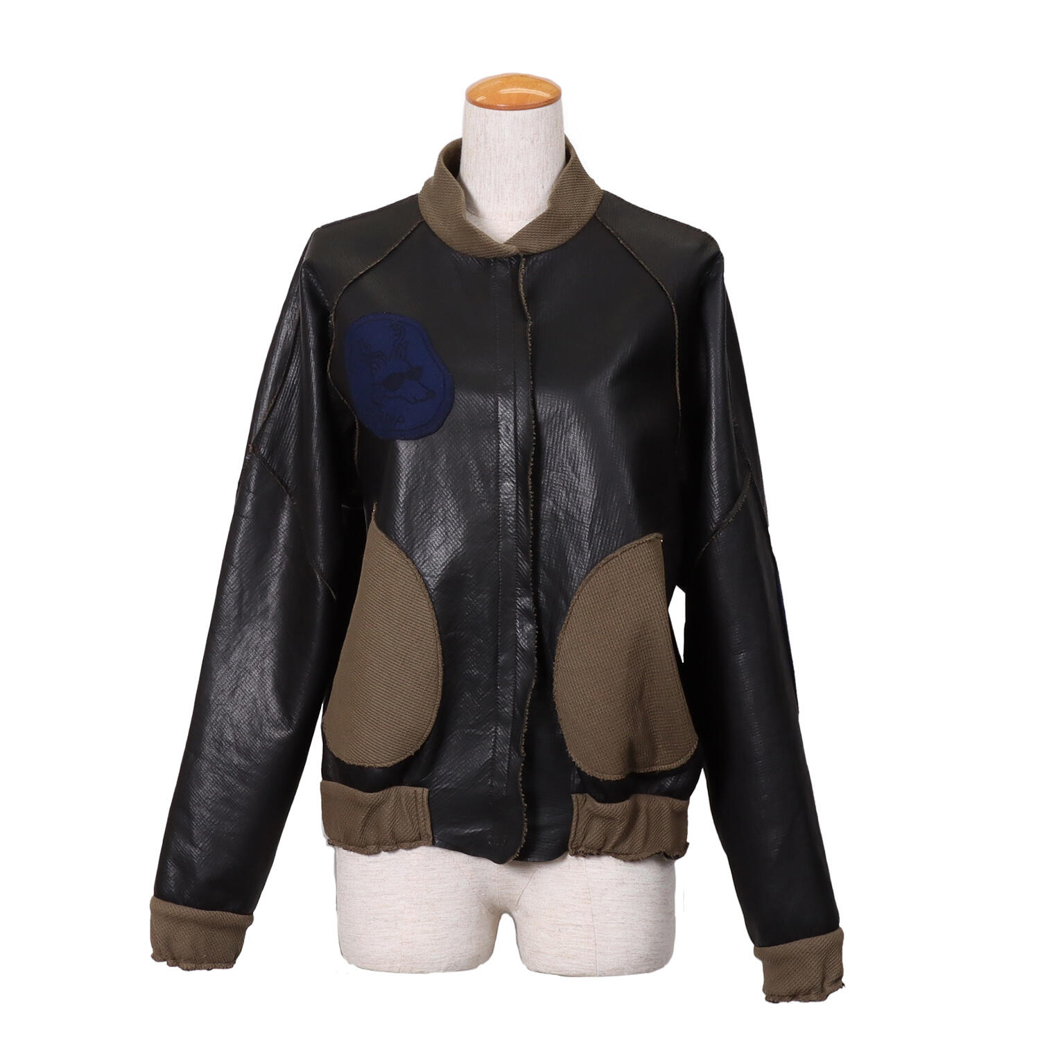 MOQUIP（モキップ）｜パッチワーク 鹿革　レザーブルゾン｜日本革市