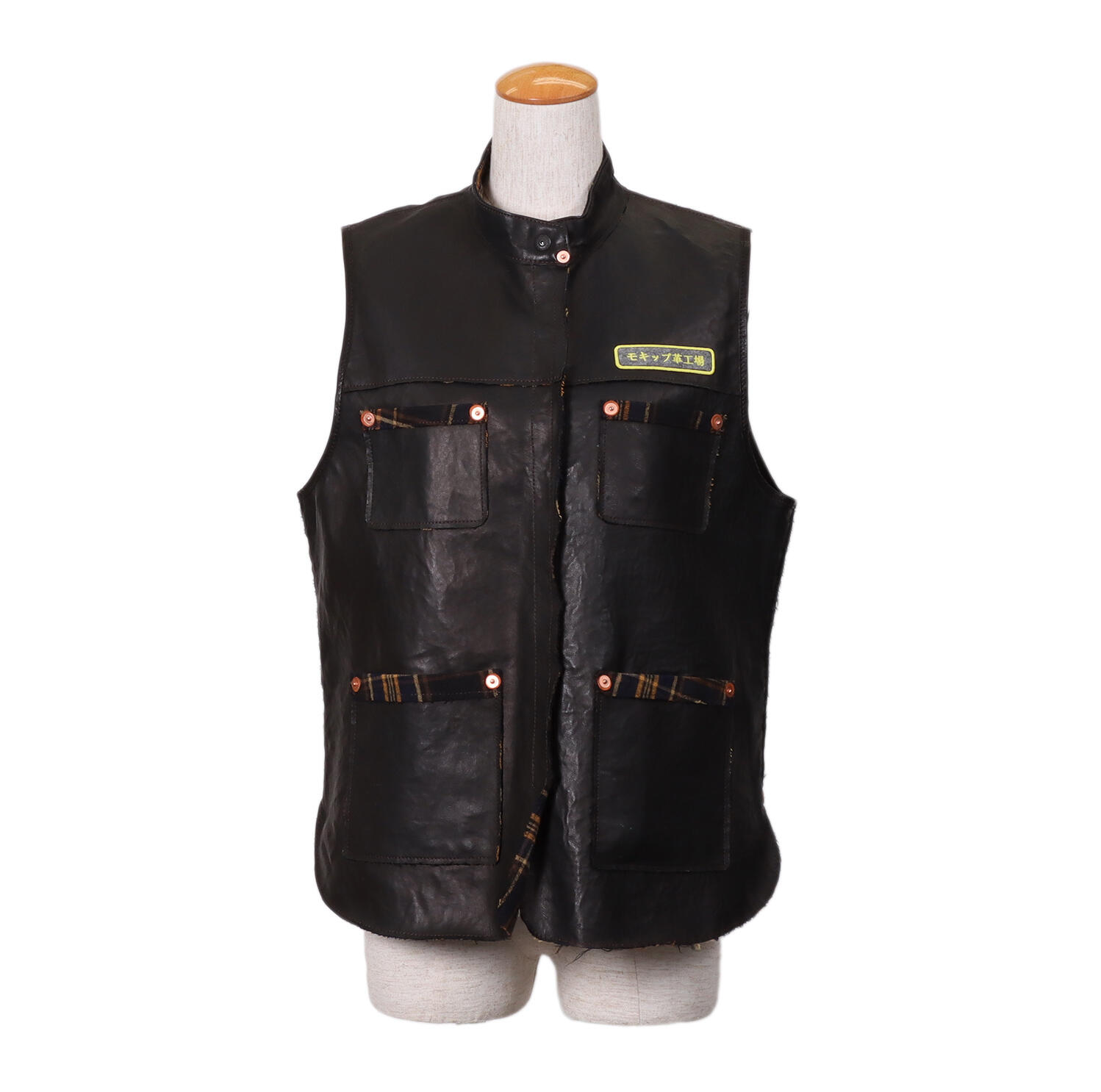 MOQUIP（モキップ）｜ディアスキン 切り替え レザーベスト｜日本革市