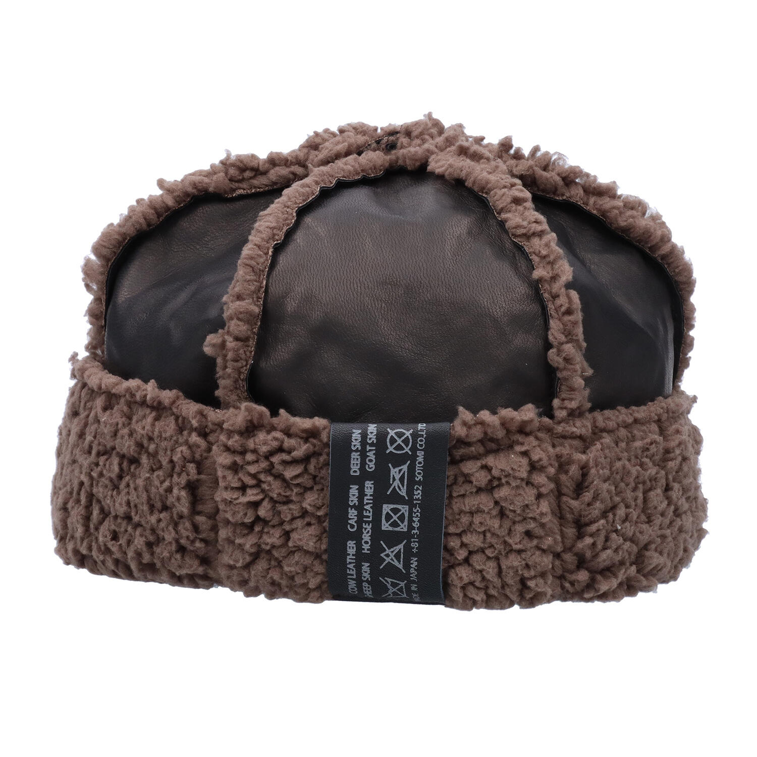 MOQUIP(モキップ)|ムートン風 ボア 鹿革 キャップ 帽子|日本革市