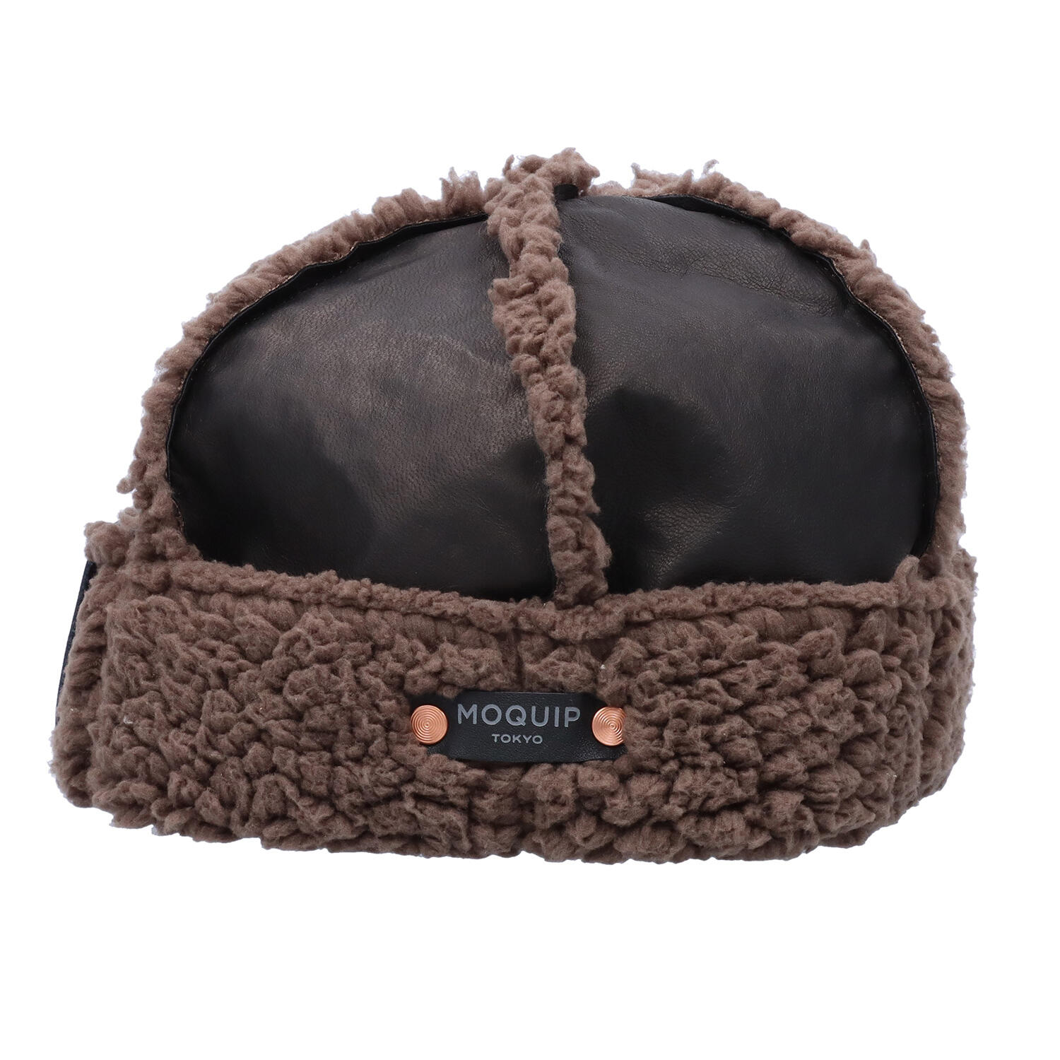 MOQUIP(モキップ)|ムートン風 ボア 鹿革 キャップ 帽子|日本革市