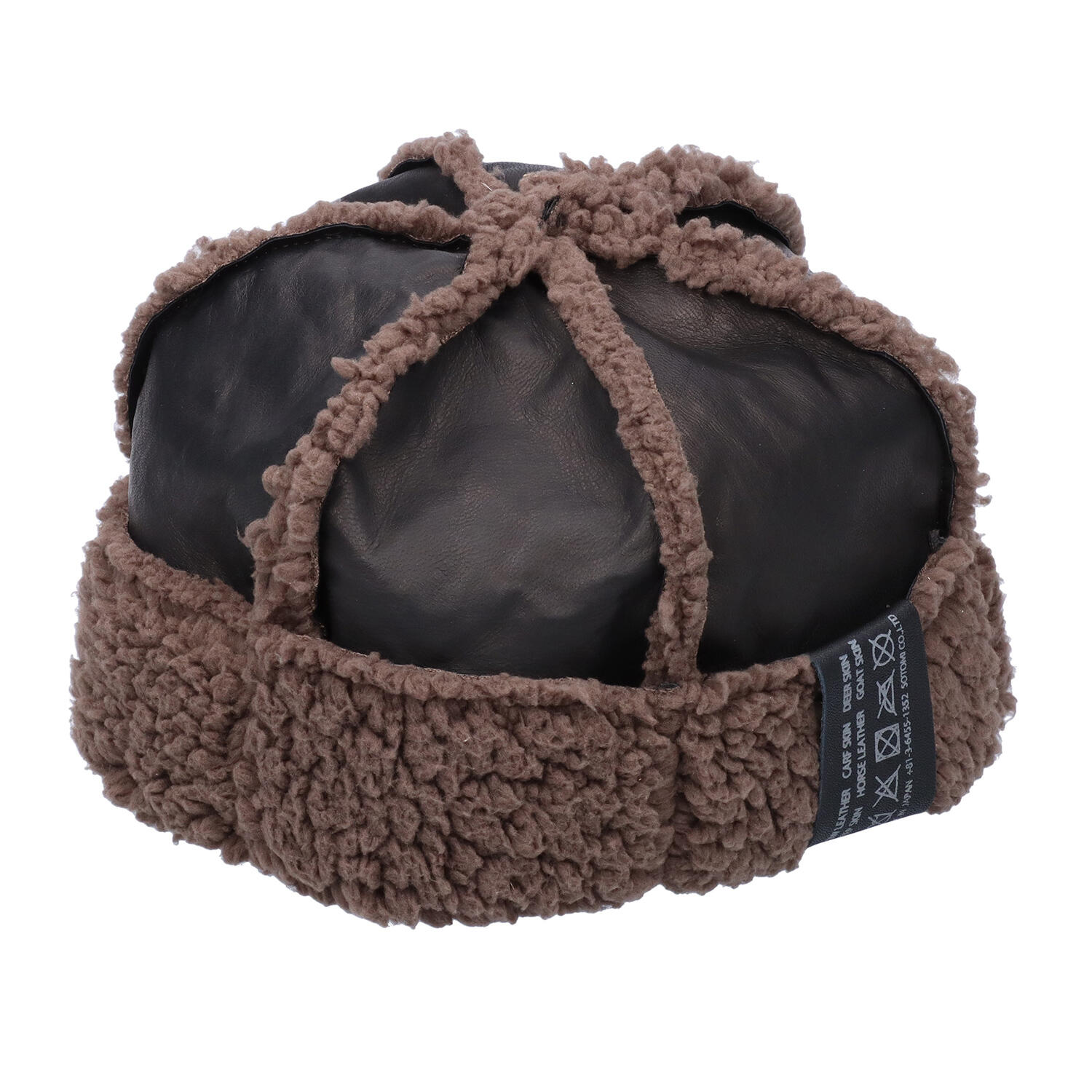 MOQUIP(モキップ)|ムートン風 ボア 鹿革 キャップ 帽子|日本革市