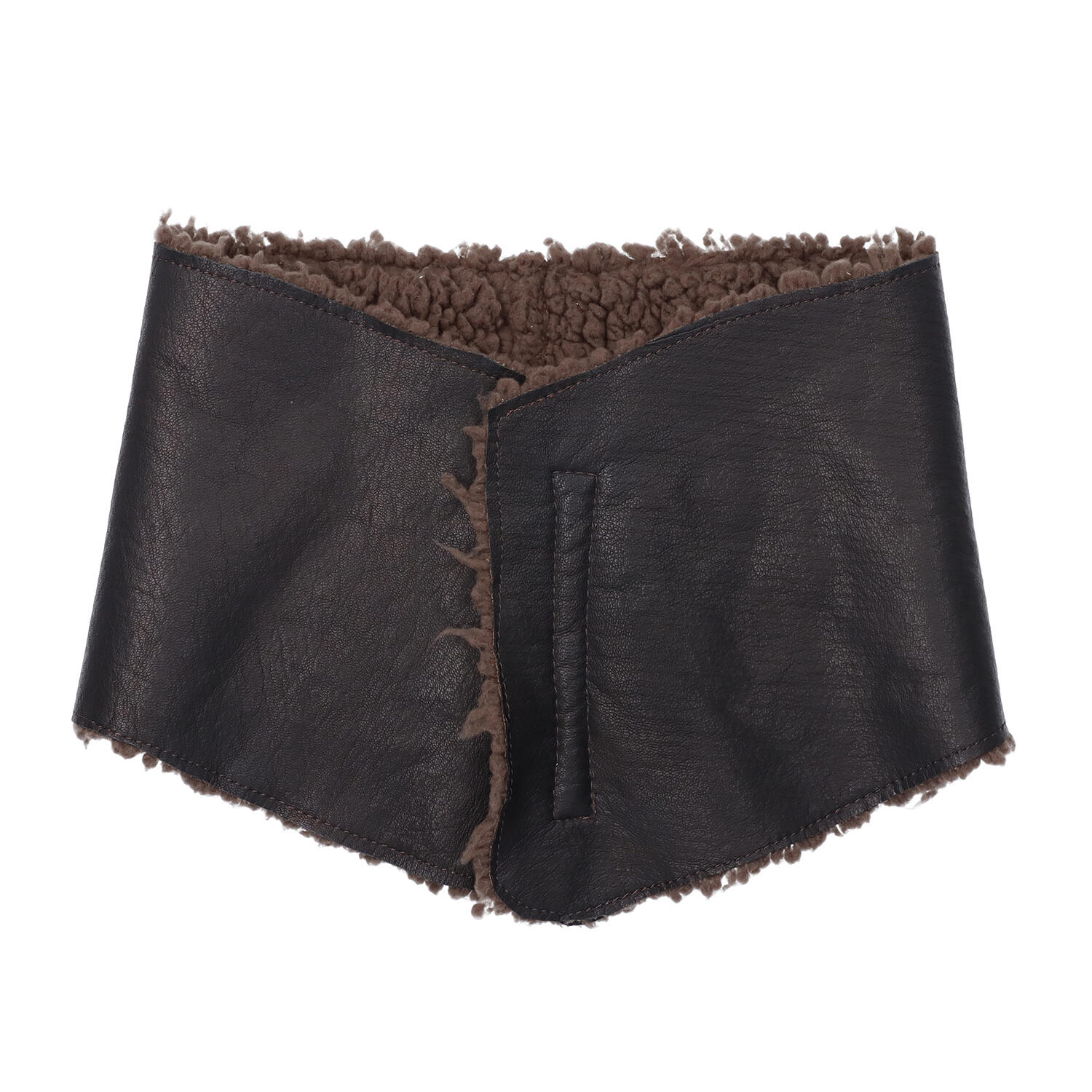 MOQUIP（モキップ）｜ユニセックス 鹿革 ボア ネックウォーマー｜日本革市