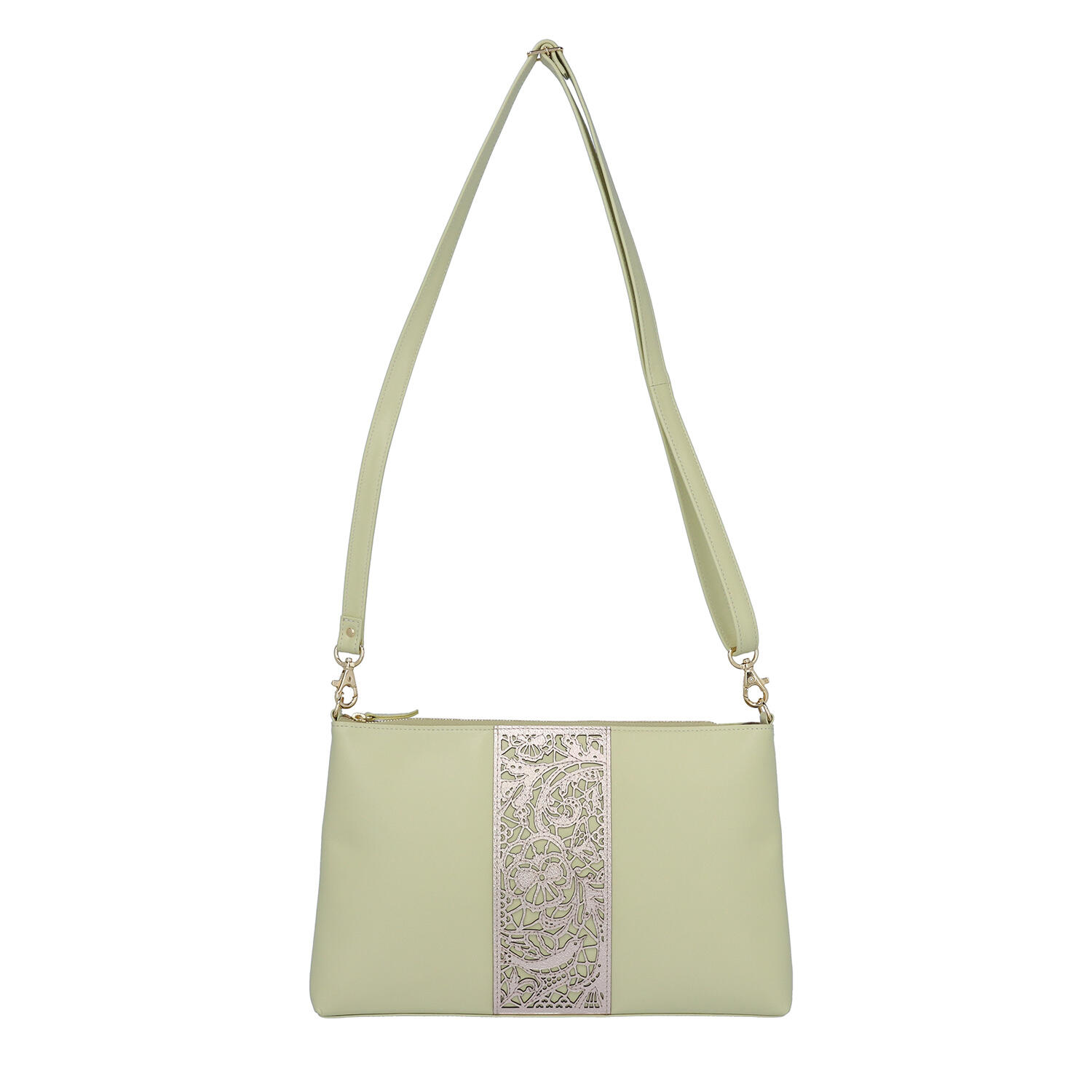 sato-ca（サトカ）｜ボタニカル柄  薄マチショルダーバッグ クラッチ｜日本革市