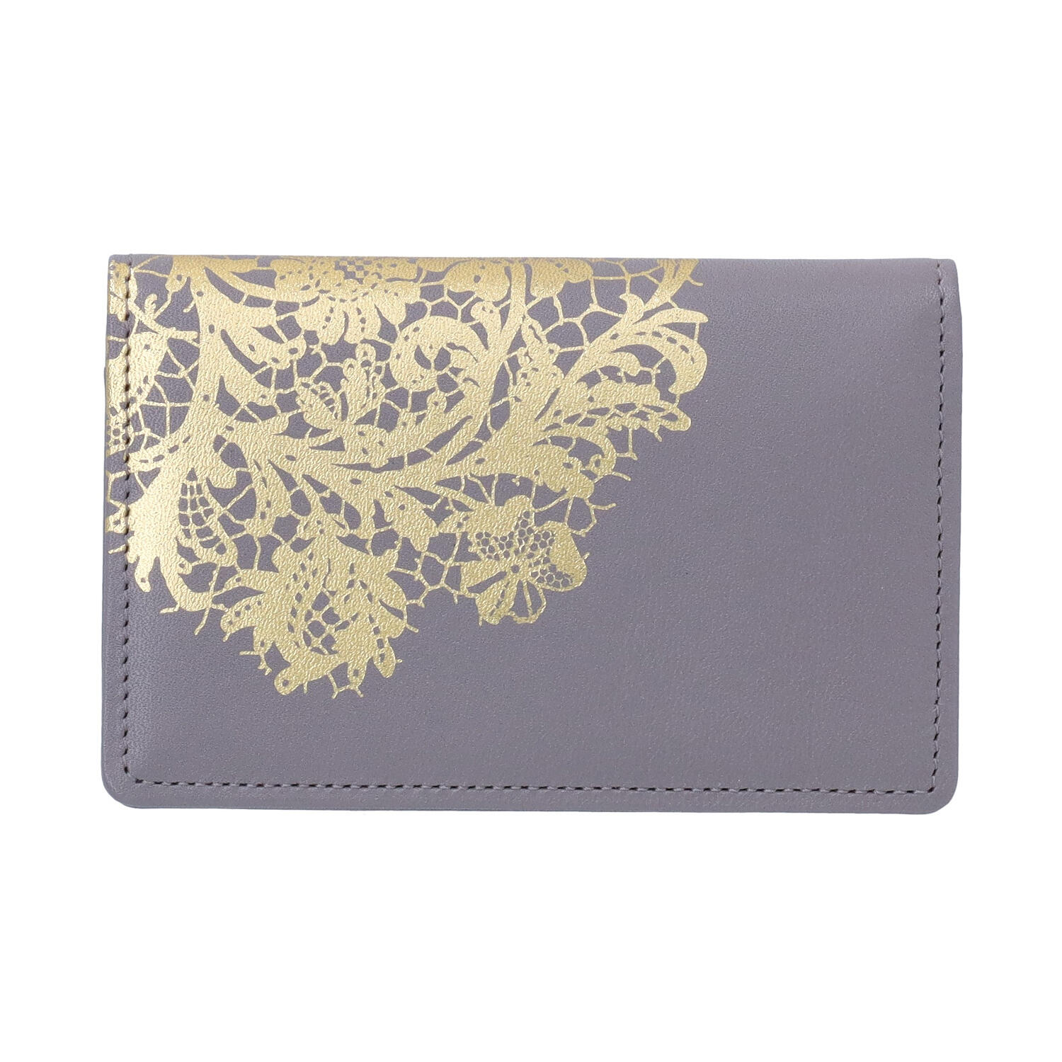 sato-ca（サトカ）｜レース調 箔加工 箱マチ 通しマチ 名刺入れ｜日本革市