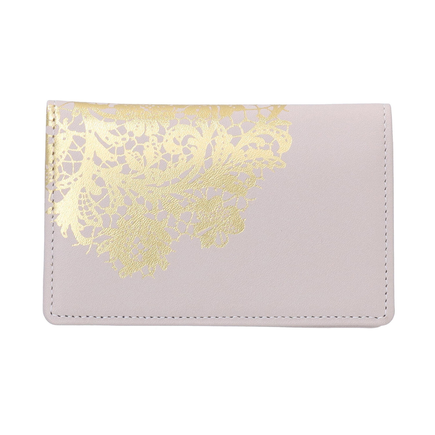 sato-ca(サトカ)|レース調 箔加工 箱マチ 通しマチ 名刺入れ|日本革市