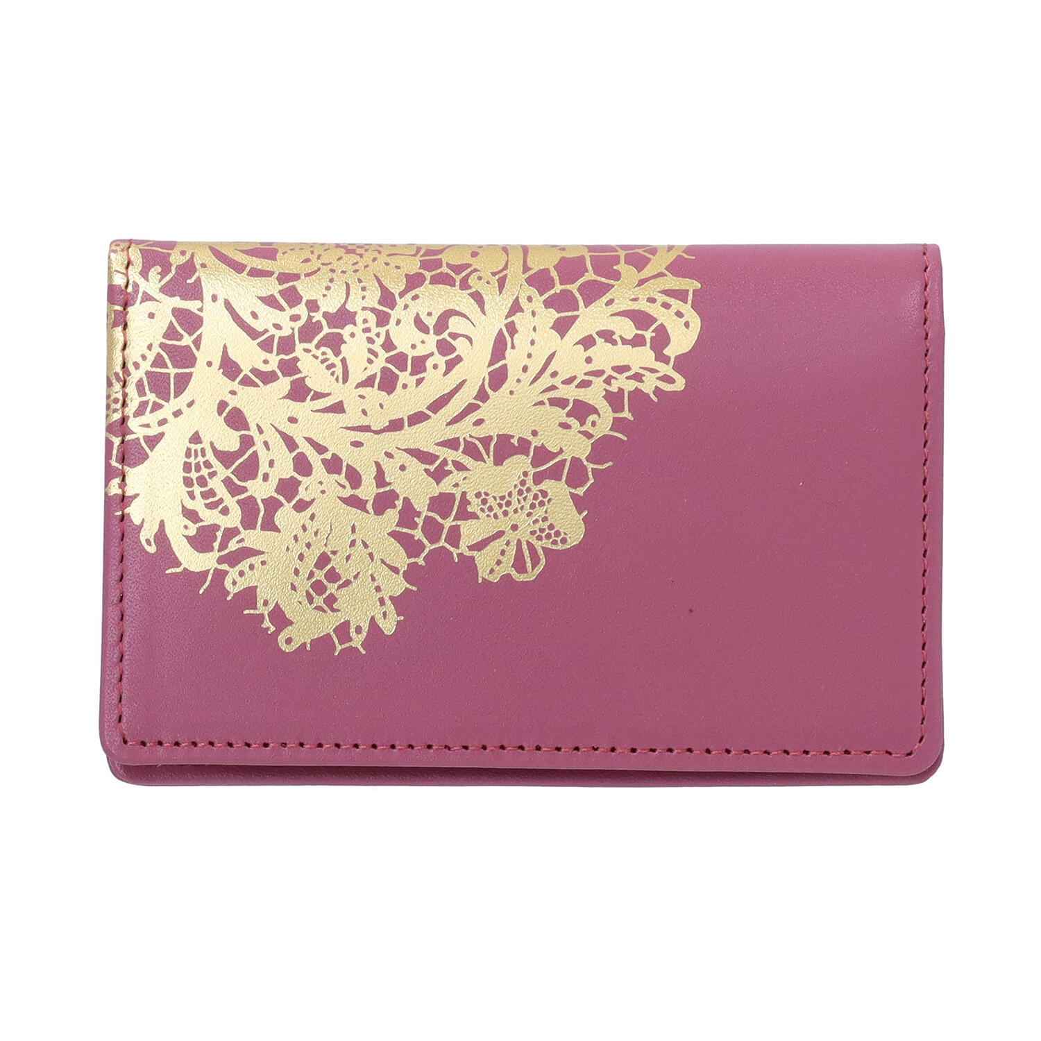 sato-ca(サトカ)|レース調 箔加工 箱マチ 通しマチ 名刺入れ|日本革市